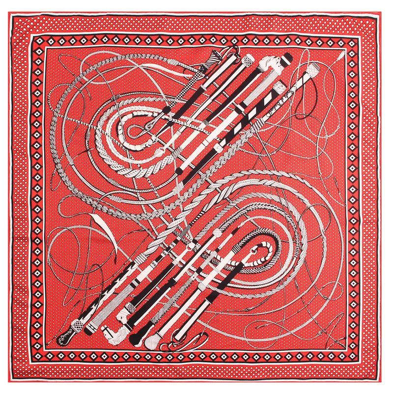 Nola Red Silk Scarf / 90cm