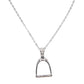 Silver Stirrup Necklace (Platinum Plated)