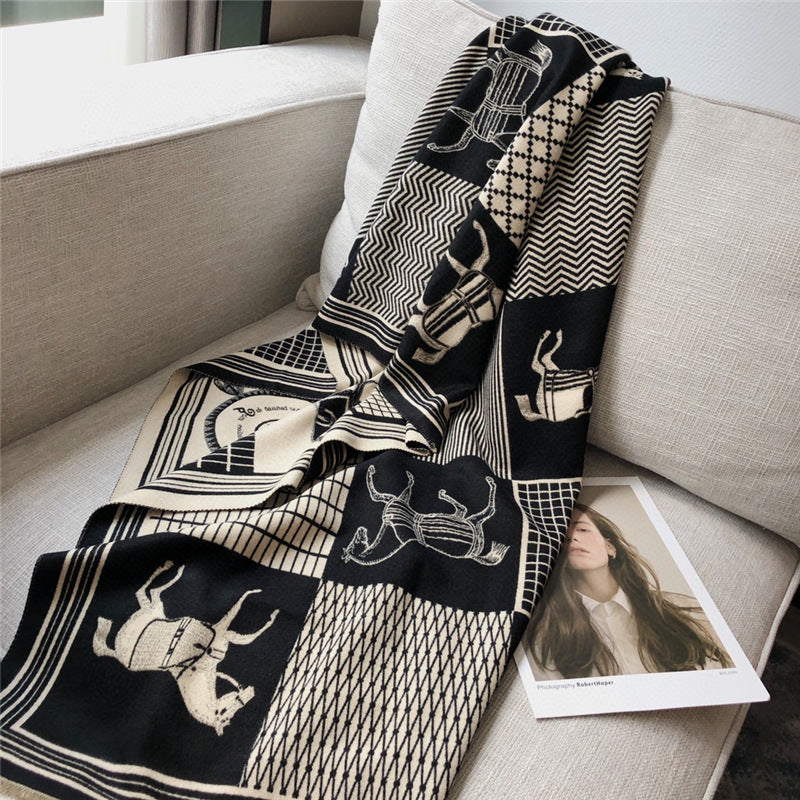 Cyrene Pashmina Scarf Black