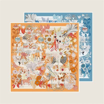 Cake Pan Orange Double Print Scarf / 90cm