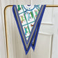 Tersa Blue Silk Diamond Scarf