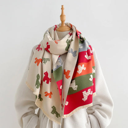 Char Pashmina Scarf White