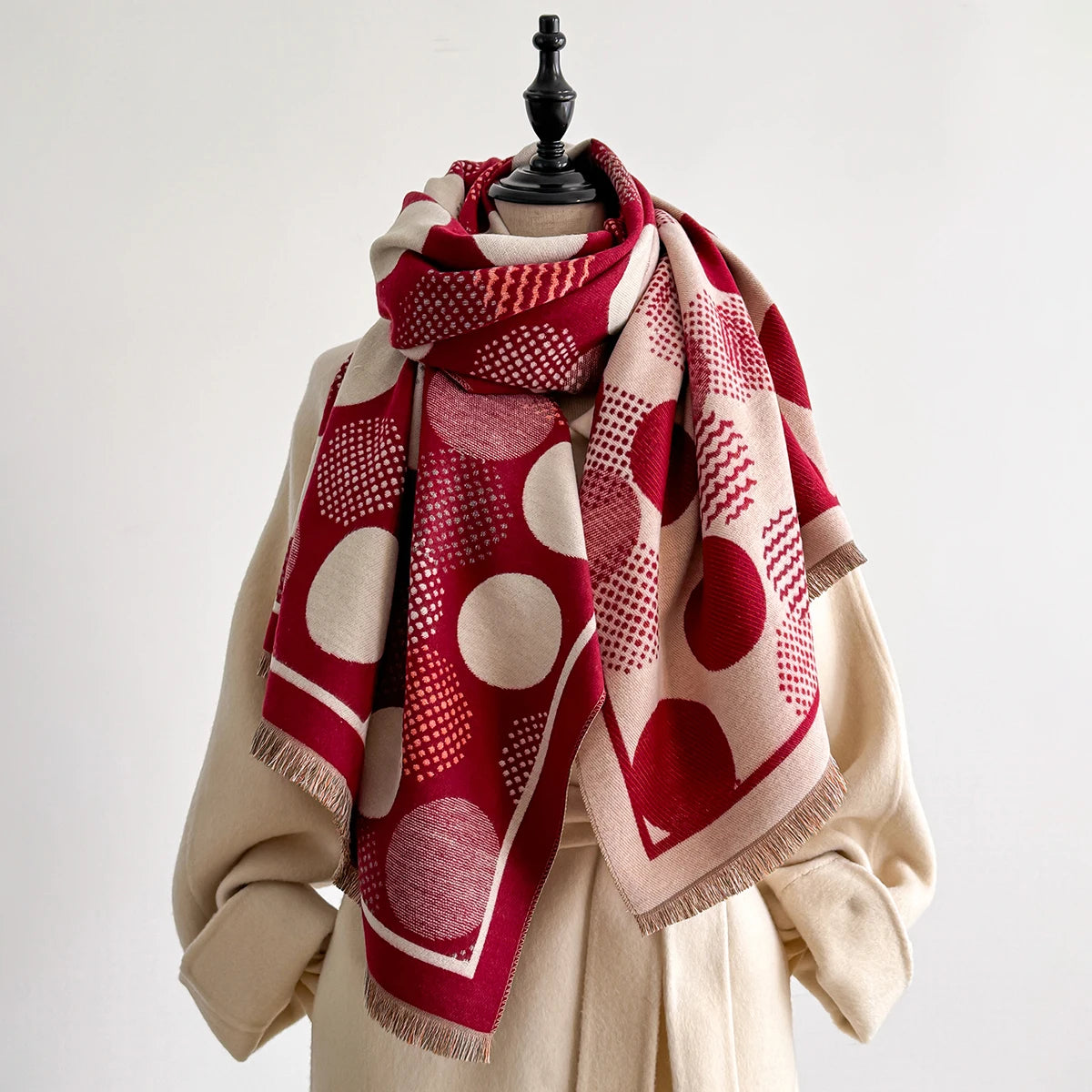 Ciretta Pashmina Scarf Red
