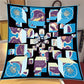 Omera Blue Silk Scarf / 90cm