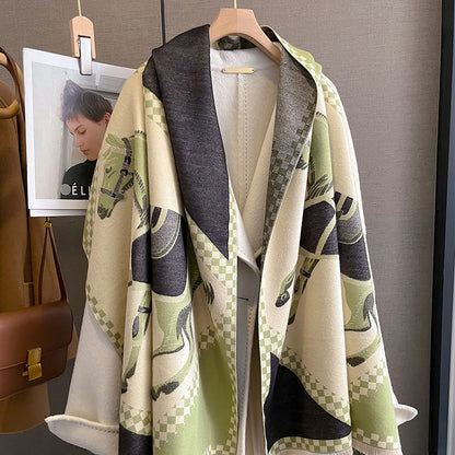 Alba Pashmina Scarf Green