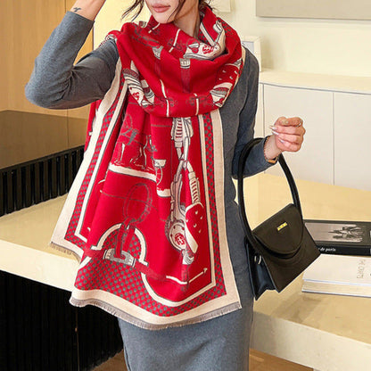Marion Pashmina Scarf Red
