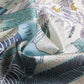 Horses Forest Blue Silk Diamond Scarf