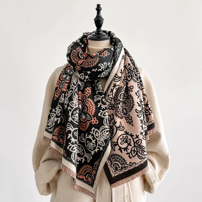 Floria Pashmina Scarf Black