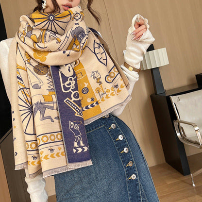 Laure Pashmina Scarf Blue