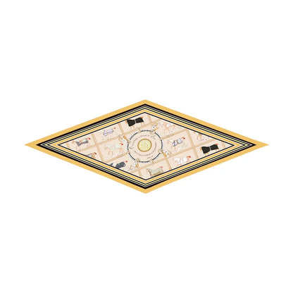 Tersa Beige Silk Diamond Scarf