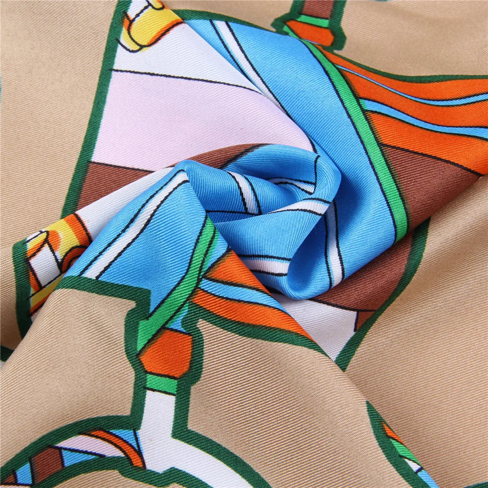 Leto Khaki Silk Scarf / 90cm