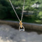 Stirrup Pendant Necklace (Gold and Platinum Plated)