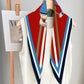 Maxine Red Silk Diamond Scarf