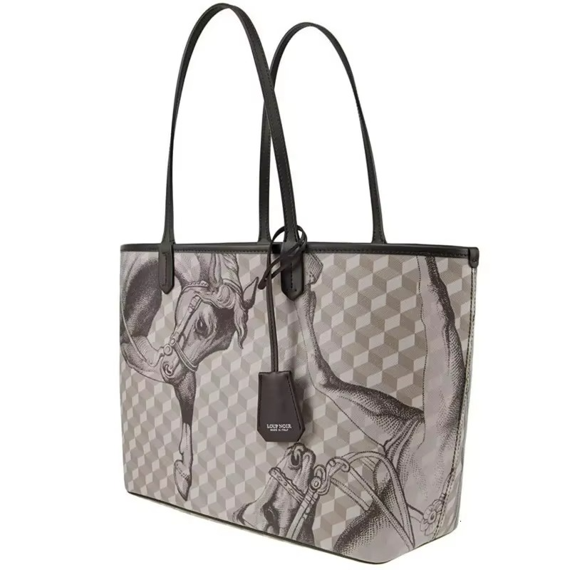 Lono Large Tote Bag with Horse Motif