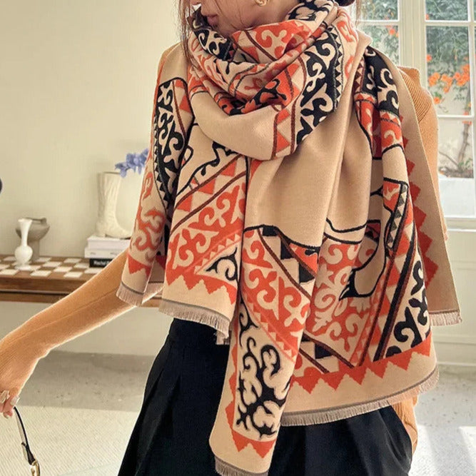 Trisola Pashmina Scarf Orange