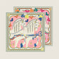 Two Horses Pink Double Print Scarf / 90cm
