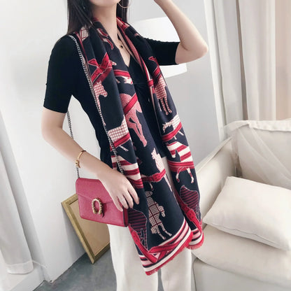 Apolline Pashmina Scarf Black