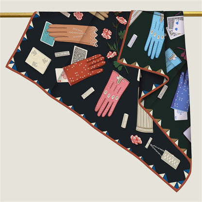 Magic Gloves Black Double Print Scarf / 90cm