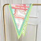 Carriage Wheel Green Silk Diamond Scarf