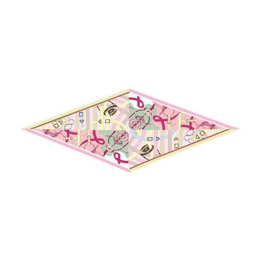 Reins Pink Silk Diamond Scarf