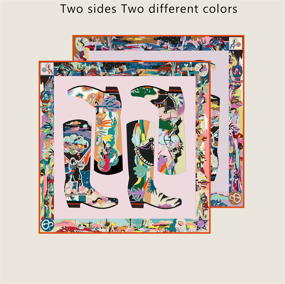 Boots Multicolor Double Print Scarf / 90cm
