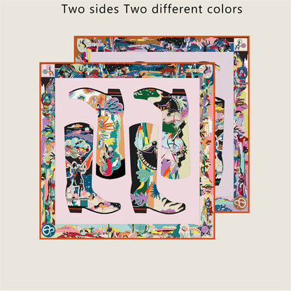 Boots Multicolor Double Print Scarf / 90cm