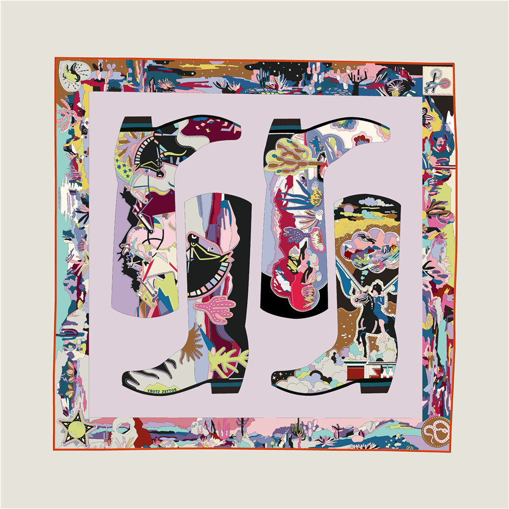Boots Multicolor Double Print Scarf / 90cm