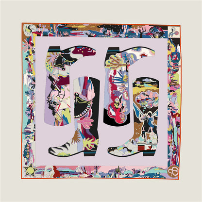 Boots Multicolor Double Print Scarf / 90cm