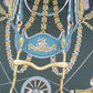 Horse Carriage Green Silk Scarf / 90cm