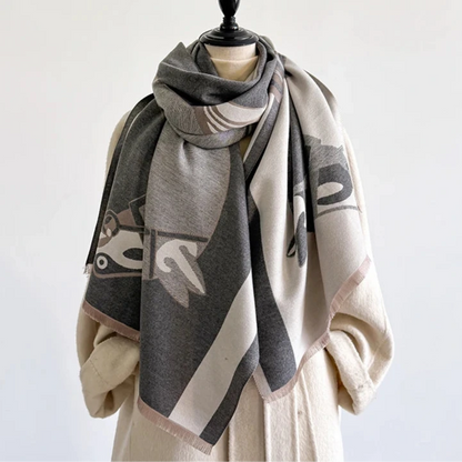Norcia Pashmina Scarf Gray