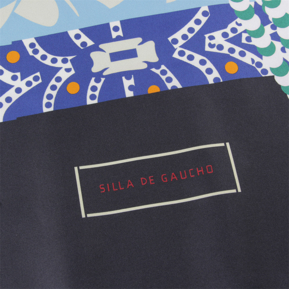Saddle Black Double Print Scarf / 90cm