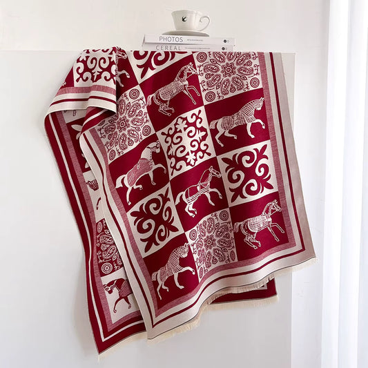Laetitia Pashmina Scarf Red