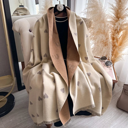Cuore Pashmina Scarf Beige