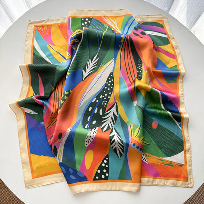 Leaves Orange Scarf / 65cm