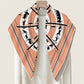 Carriage Circle Pink Double Print Scarf / 90cm