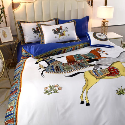 4-Piece Sateen Bedding Set (Gabriel / White)