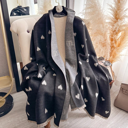 Cuore Pashmina Scarf Black