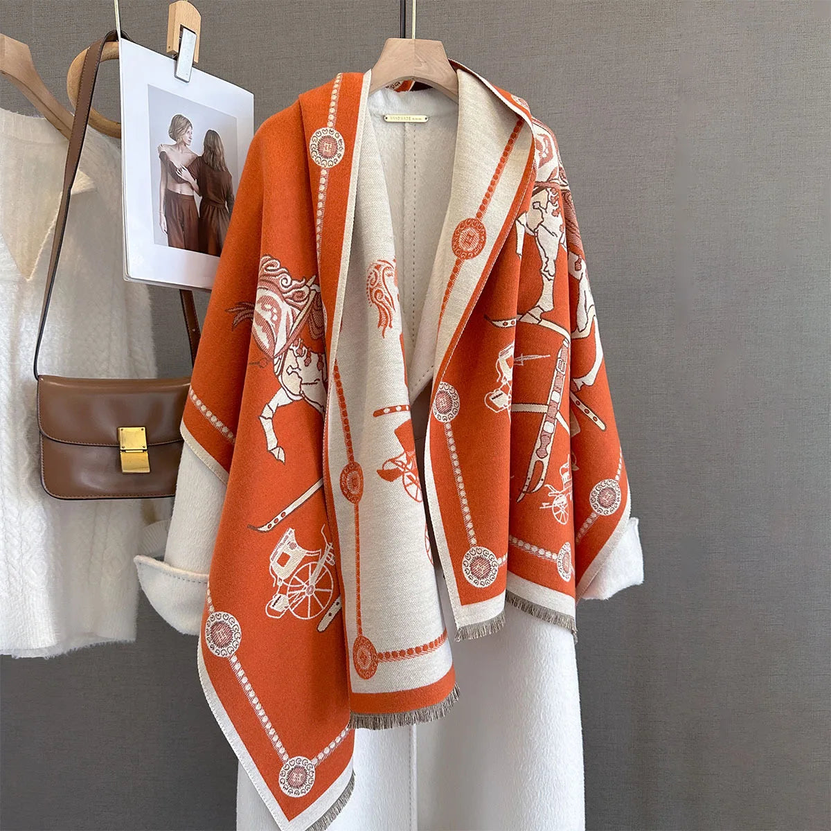 Rochelle Pashmina Scarf Orange