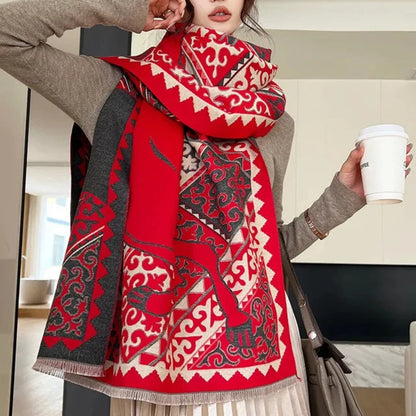 Trisola Pashmina Scarf Red
