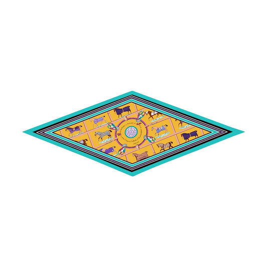 Tersa Yellow Silk Diamond Scarf