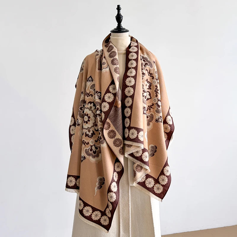 Manilla Pashmina Scarf Brown