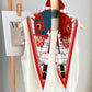 Head Red Silk Diamond Scarf