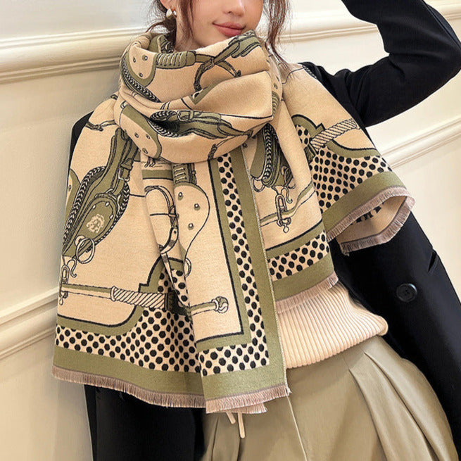 Marion Pashmina Scarf Green