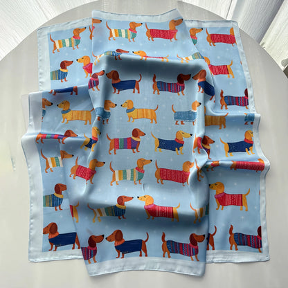 Dachshund Blue Scarf / 65cm