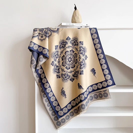 Manilla Pashmina Scarf Blue