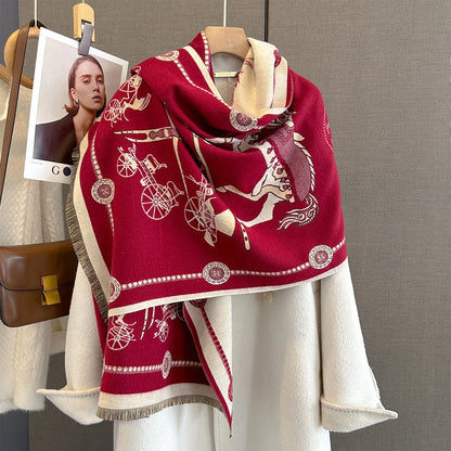 Rochelle Pashmina Scarf Burgundy