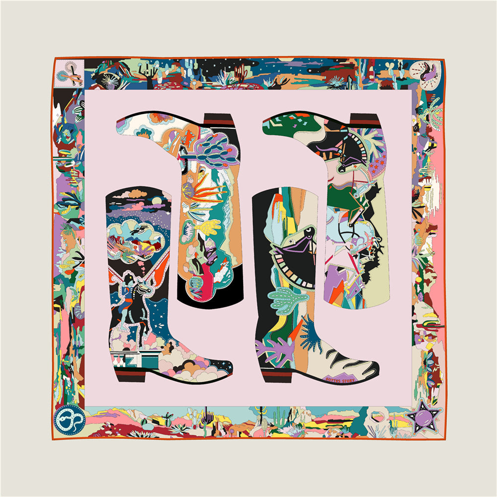 Boots Multicolor Double Print Scarf / 90cm