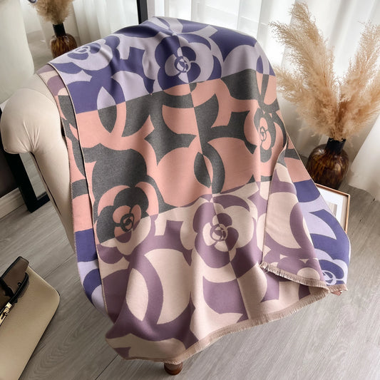 Camelia Pashmina Scarf Purple