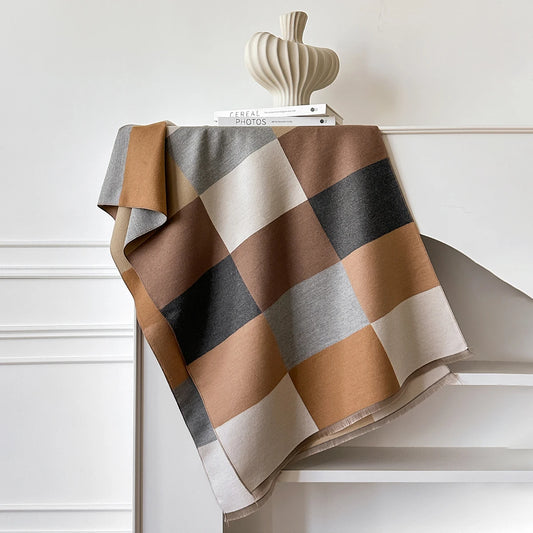 Cubo Pashmina Scarf Brown