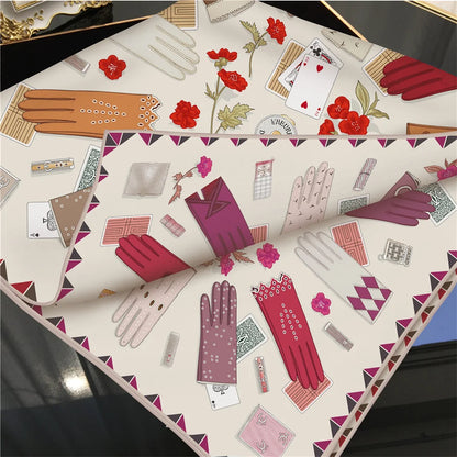 Magic Gloves White Double Print Scarf / 90cm